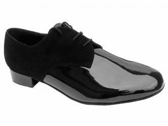 Dance shoes men black patent & black nubuck   